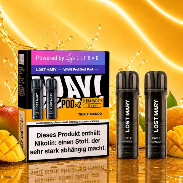 Lost Mary Wavi by Elfbar 2er-Pods – Triple Mango, ELFA-kompatibel