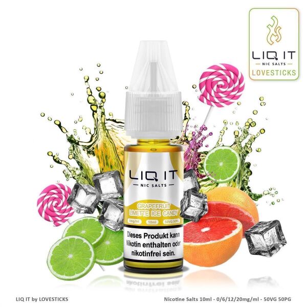 Lovesticks LIQ IT | Grapefruit Lime Ice Candy | 20mg/ml