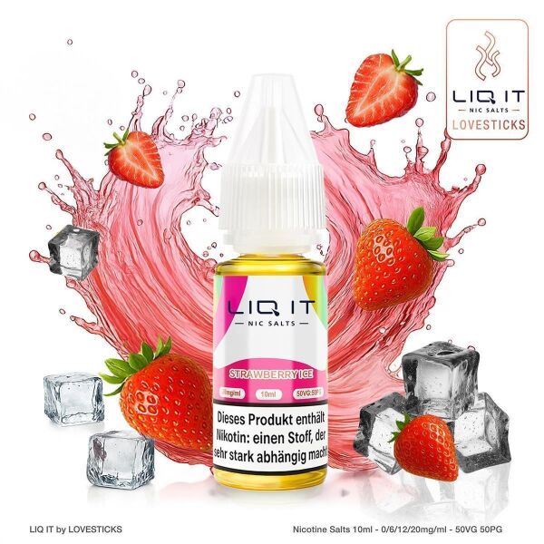 Lovesticks LIQ IT | Liquid | Strawberry Ice | 0mg/ml