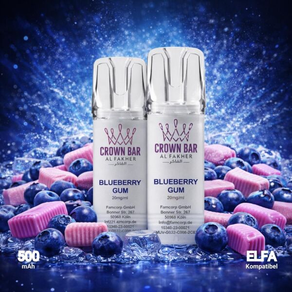 Al Fakher 600 | Pod | Bluebbery Gum | ELFA-Kompatibel