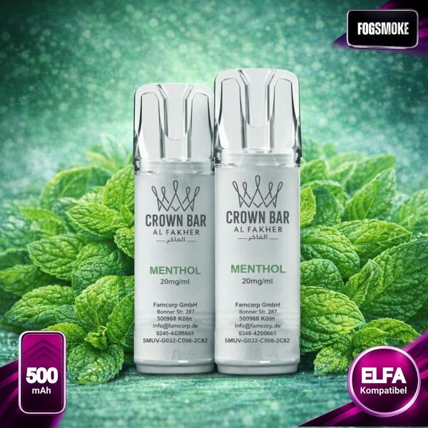 Al Fakher 600 | 2er Pod | Menthol | ELFA-Kompatibel