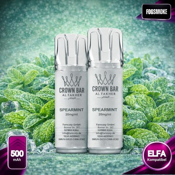 Al Fakher 600 | 2er Pod | Spearmint | ELFA-Kompatibel