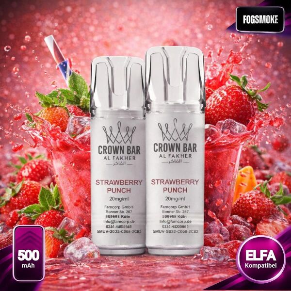 Al Fakher 600 | Pod | Strawberry Punch | ELFA-Kompatibel