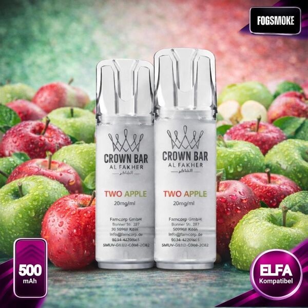 Al Fakher 600 | 2er Pod | Two Apple | ELFA-Kompatibel