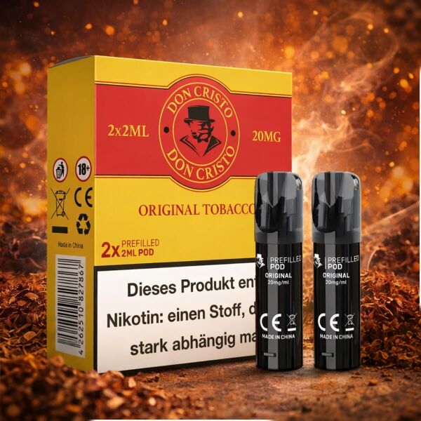 Don Cristo 2er-Pods – Original Tobacco, ELFA-kompatibel