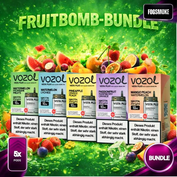 5x Vozol Vista Plug EZ Pods | FRUITBOMB-Bundle
