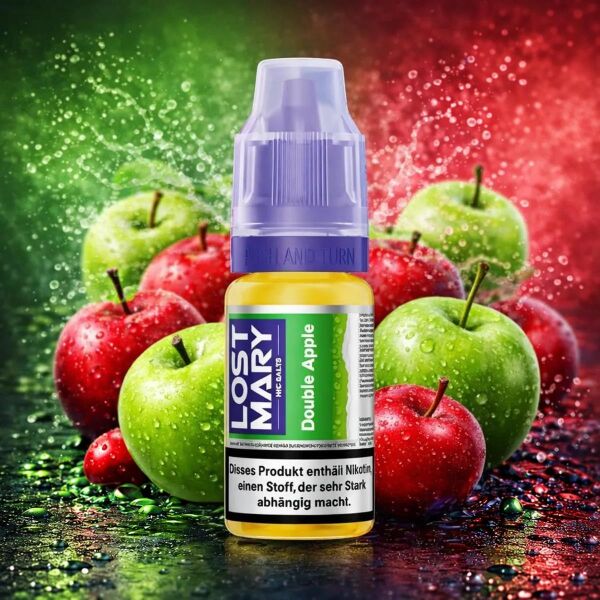 Lost Mary Nicsalt Liquid Double Apple, 10-ml-Flasche