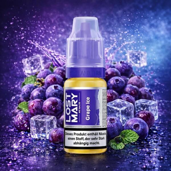 Lost Mary Nicsalt Liquid Grape Ice, 10-ml-Flasche