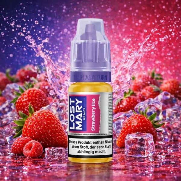 Lost Mary Nicsalt Liquid Strawberry Ice, 10-ml-Flasche