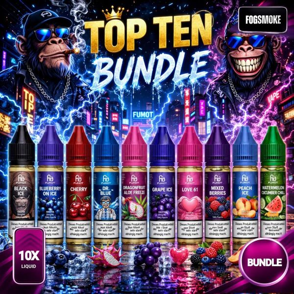 10x RandM Tornado Liquid | TOP 10-Bundle | 20mg/ml