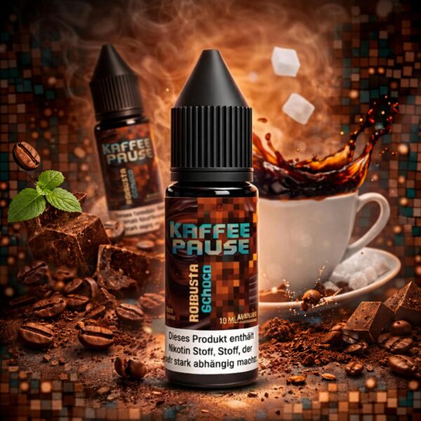 Kaffepause Nikotinsalz-Liquid – Robusta Schoko, 20 mg/ml