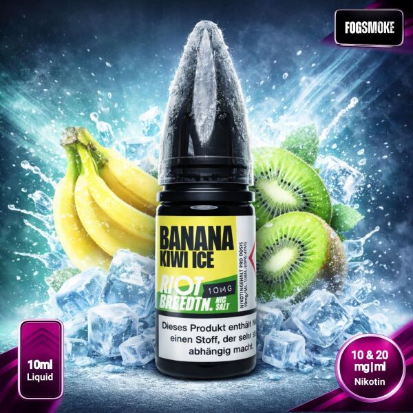 Riot BAREDTN Liquid | Banana Kiwi Ice