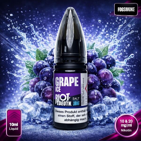 Riot BAREDTN Liquid | Grape Ice