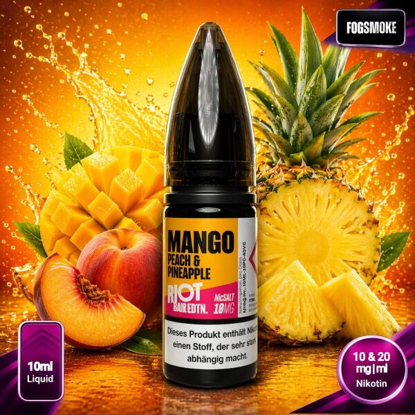 Riot BAREDTN Liquid | Mango Peach Pineapple