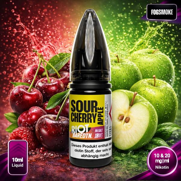 Riot BAREDTN Liquid | Sour Cherry Apple