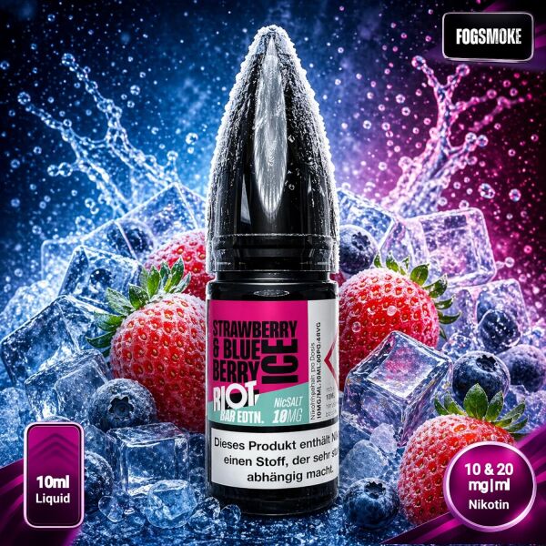 Riot BAREDTN Liquid | Strawberry Blueberry Ice