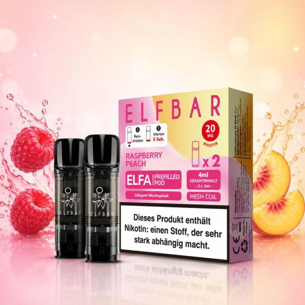 Elfbar ELFA 2er-Pods – Raspberry Peach