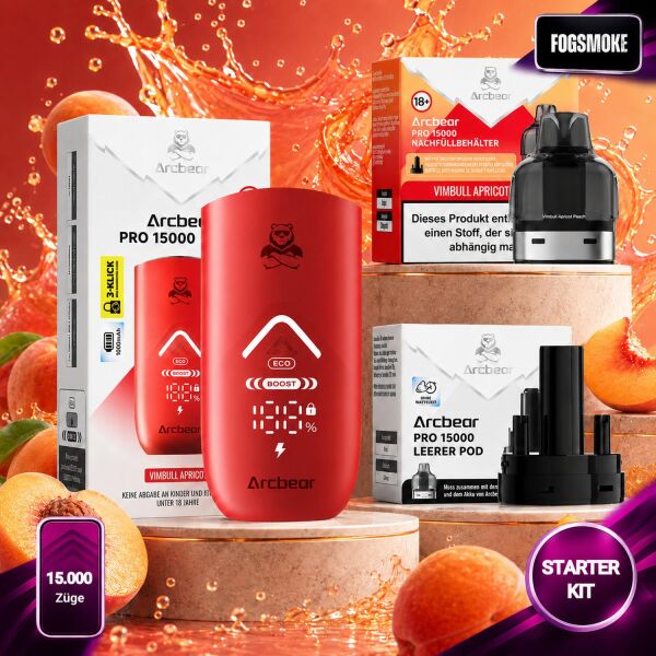 Arcbear by Flerbar | Starterkit | Akku Gold + Pod Orange