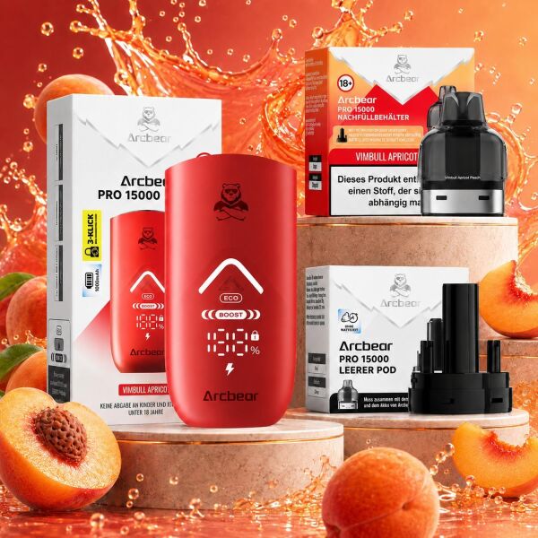 Arcbear by Flerbar Pod-Kit – Akku Gold + Pod Orange