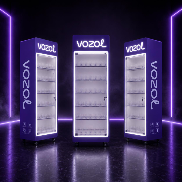 VOZOL | Point of Sale | Verkaufsvitrine mit LED und Schubsystemen