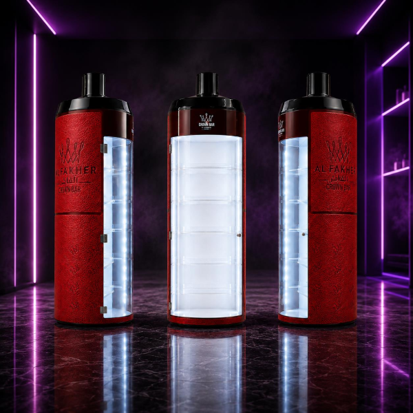 AL FAKHER | Point of Sale | Säulenvitrine mit LED