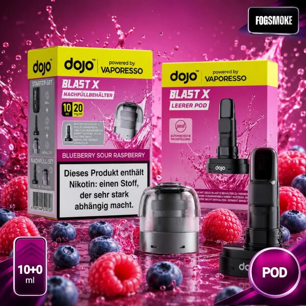 Dojo Blast X by Vaporesso | Pod | Blueberry Sour Raspberry