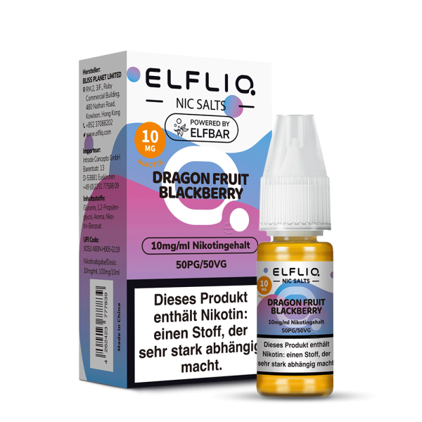 ELFLIQ | Nicsalt Liquid | Dragon Fruit Blackberry | 10mg/ml