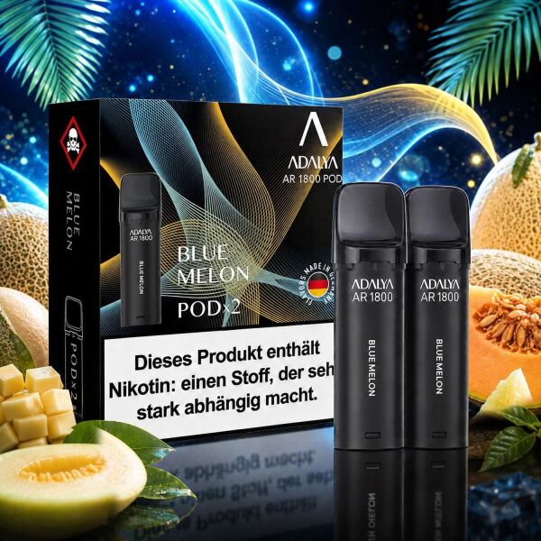 Adalya Alpha 2er-Pods – Blue Melon, ELFA-kompatibel