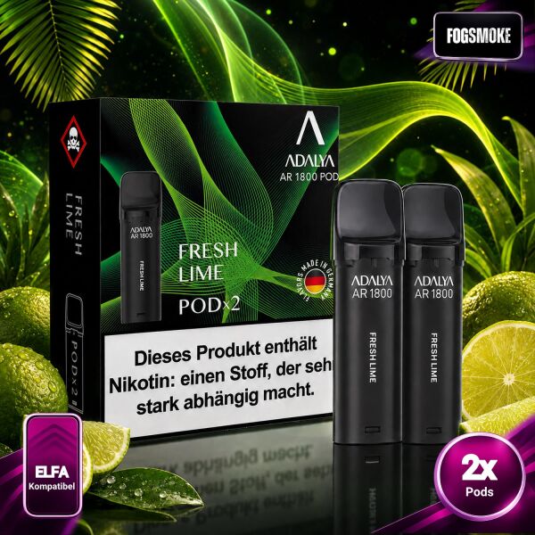 Adalya Alpha | 2er Pod | Fresh Lime | ELFA-Kompatibel