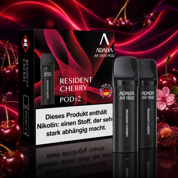 Adalya Alpha 2er-Pods – Resident Cherry, ELFA-kompatibel