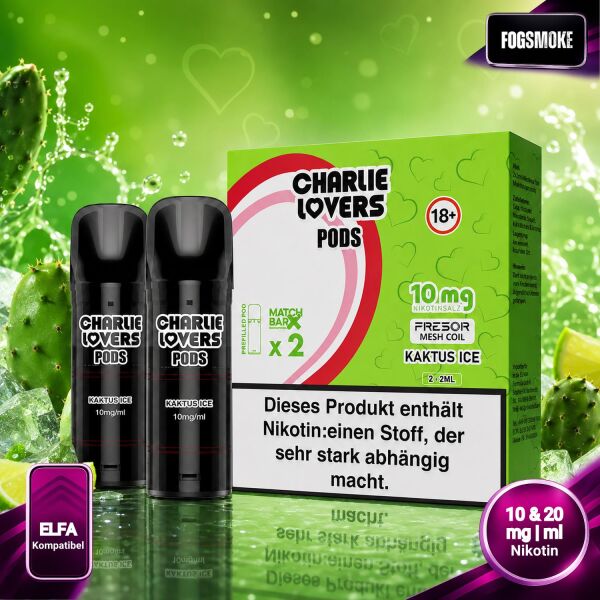 Charlie Lovers | 2er Pod | Kaktus Ice | ELFA-Kompatibel