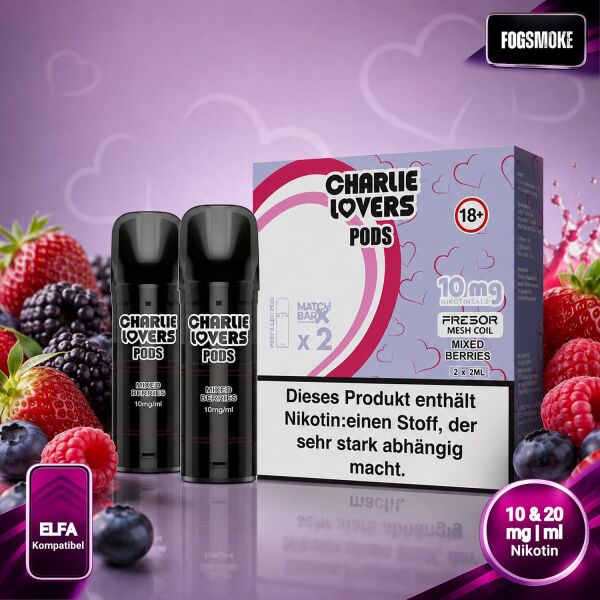 Charlie Lovers | 2er Pod | Mixed Berries | ELFA-Kompatibel