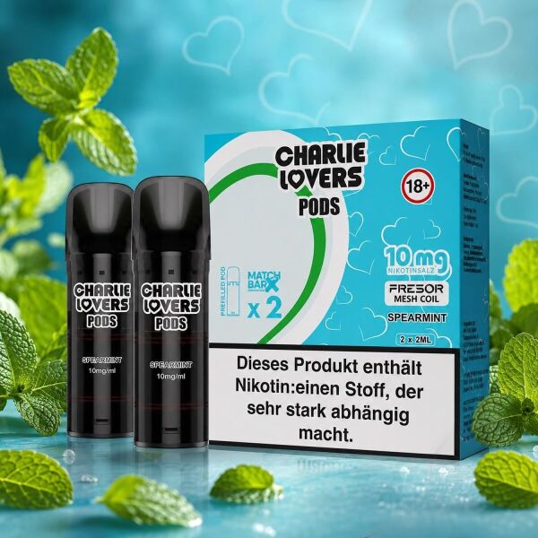 Charlie Lovers 2er-Pods – Spearmint, ELFA-kompatibel