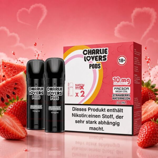 Charlie Lovers 2er-Pods – Strawberry Watermelon, ELFA-kompatibel