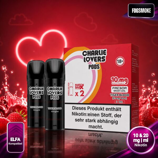 Charlie Lovers | 2er Pod | Tiger Blood | ELFA-Kompatibel