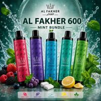 Al Fakher Crown Bar 600 Mint Bundle mit fünf Einweg...