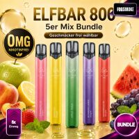 Elfbar 800 | 5er Mix Bundle | Geschmäcker frei...