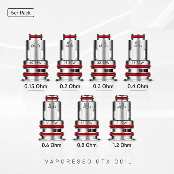 Vaporesso GTX 5er-Coils