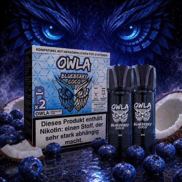 OWL Owla 2er-Pods – Blueberry Coco, ELFA-kompatibel
