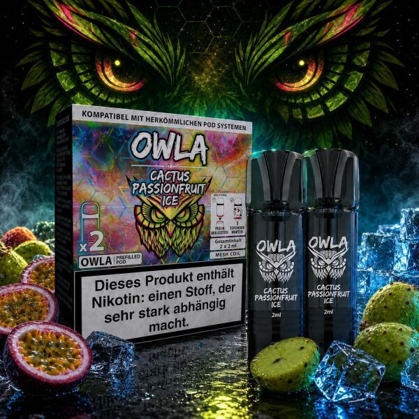 OWL Owla 2er-Pods – Cactus Passionfruit Ice, ELFA-kompatibel