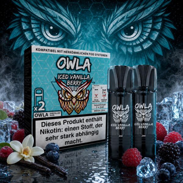 OWL Owla 2er-Pods – Iced Vanilla Berry, ELFA-kompatibel