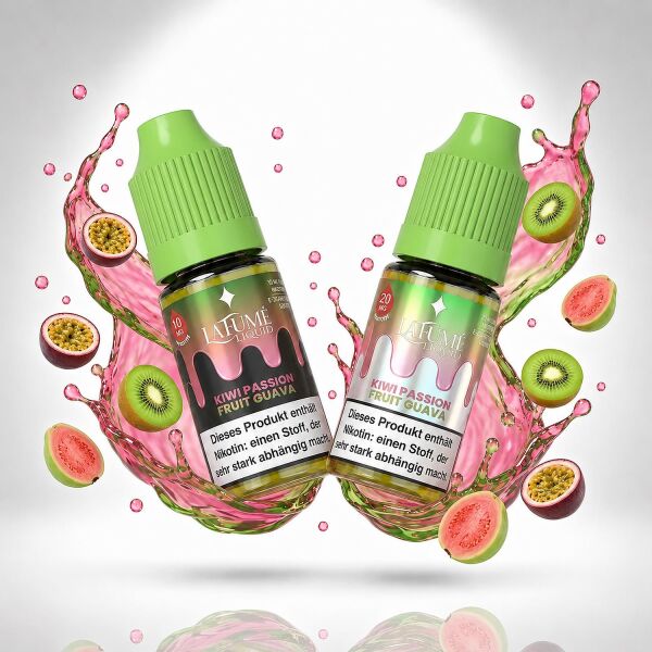 La Fume Nicsalt Liquid Kiwi Passion Fruit Guava in der 10-ml-Flasche