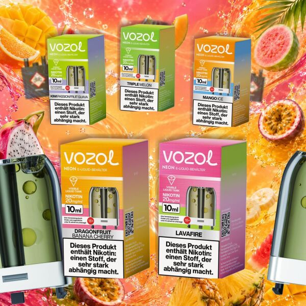 5x Vozol Neon Plug Pods Max | TROPICAL-Bundle