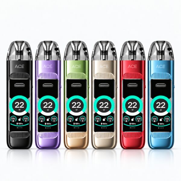 Vozol Ace Max Pod-Kit in sechs Farben: Carbon Fiber Black, Galaxy Violet, Meadow Gold, Pearly Silver, Ruby Red und Sky Blue