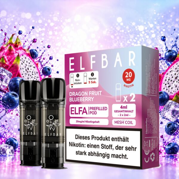 Elfbar ELFA | 2er Pod | Dragon Fruit Blueberry