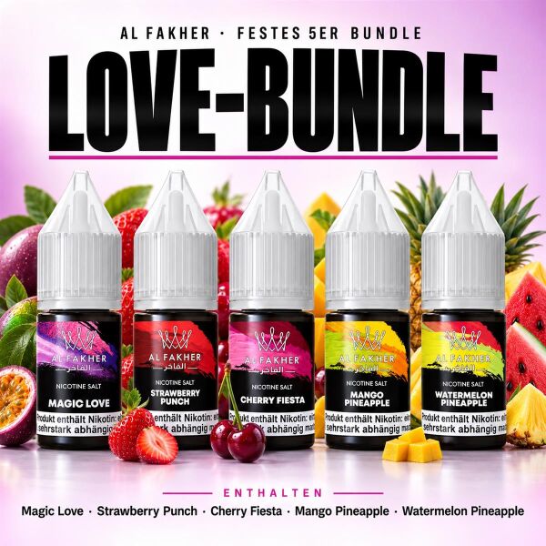 Al Fakher | 5x Nicsalt Liquid | LOVE-Bundle | 20mg/ml