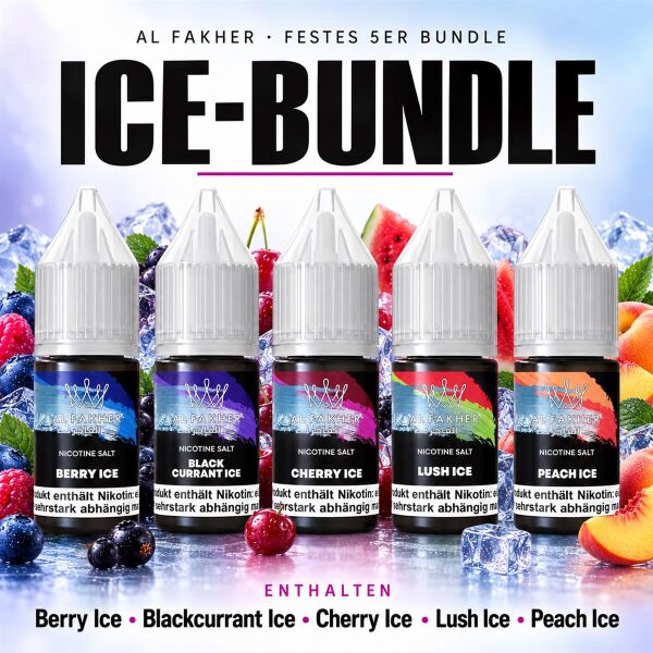 Al Fakher | 5x Nicsalt Liquid | ICE-Bundle | 20mg/ml