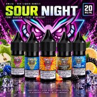 OWLIQ | 5x Nicsalt Liquid | SOUR NIGHT-Bundle | 20mg/ml