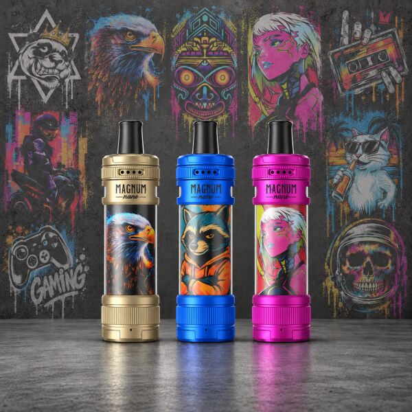 Aspire Magnum Nano Pod-Kit in Gold, Blau und Pink