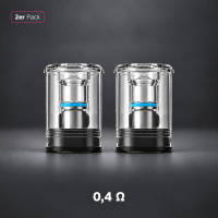 Aspire Magnum Pod 0,4 Ohm im 2er Pack, zwei transparente Pods mit fest verbauter Coil